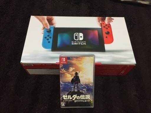任天堂switch新品未開封！ゼルダの伝説新品ソフト付き！