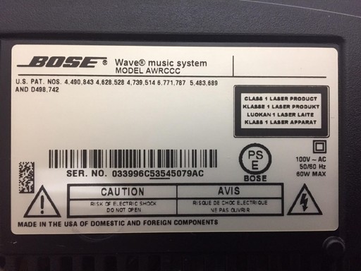 BOSE / Wave music system AWRCCC / 通電確認のみ 調布市