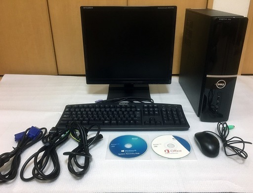 [美品]整備済みWin10ProPC一式+Office2013ProPlus