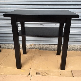 木製 サイドテーブル 黒 65cm×42cm×62cm