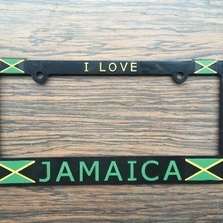「ありがとうございました」ジャマイカ ナンバープレートカバー