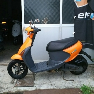 レッツ４　セル始動　オレンジ　原付　スクーター　原付　トゥディ?ジョルノ?