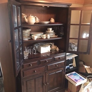 値下げ☆和食器棚☆(北海道民芸家具)