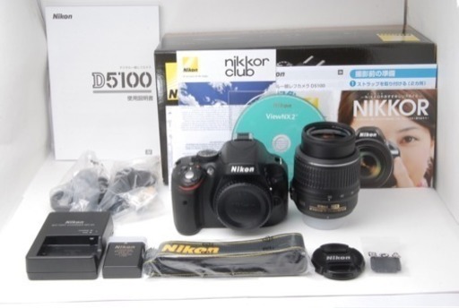 ◆外観極上☆大人気カメラ◆ニコン Nikon D5100 手ぶれ付き純正レンズキット！わけあり！代引き発送！送料、手数料無料！