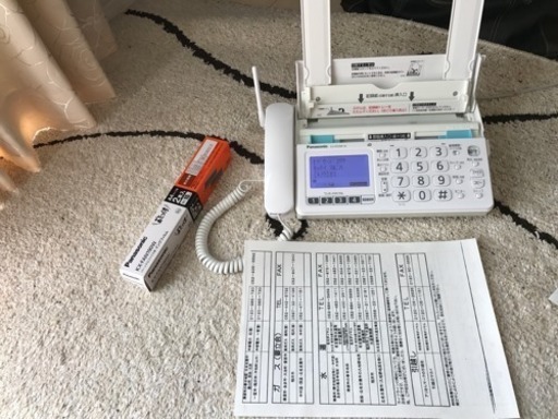 パナソニックファックス機能付き電話機子機付き