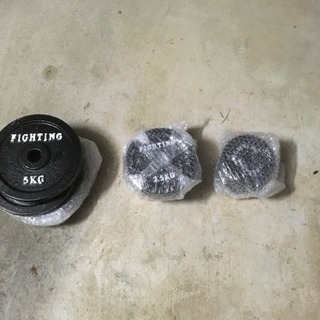 インクラインベンチ、プレートとシャフト(合計45キロ)のセット-音楽スケートボード