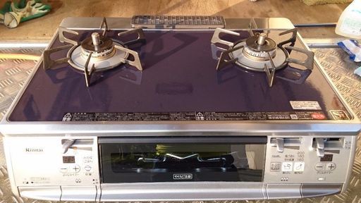 極美品 リンナイ ガラストップ ガステーブル LPガス
