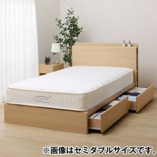 ニトリの収納付ベッド マットレス付 セミダブル  美品