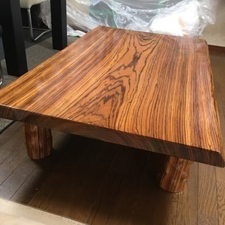 ゼブラの木一枚板テーブル