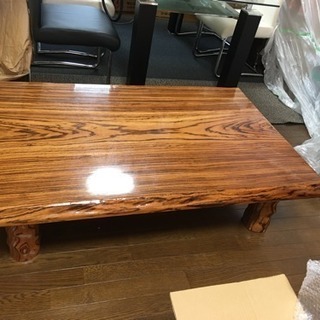 ゼブラの木一枚板テーブル