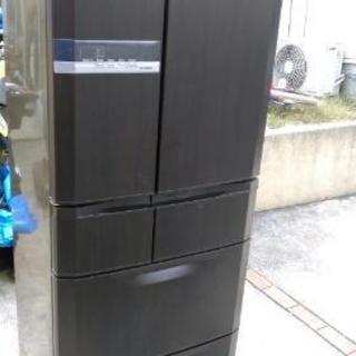 2010年製 三菱ノンフロン冷凍冷蔵庫 MR-E50R-PW 光...