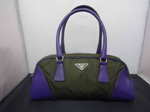 プラダ　ナイロン　レザー　ハンドバッグ　PRADA
