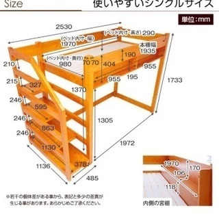 値段交渉可】木製ロフトベッド すのこベッド ホワイト