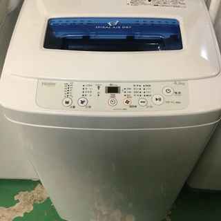 【期間限定30％OFF・全国送料無料・半年保証】洗濯機 2015年製 Haier JW-K42K 中古