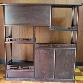 ☆取引中☆★美品★高級紫檀 中澤唐木 茶棚 飾棚 飾り棚 茶箪笥 煎茶道具