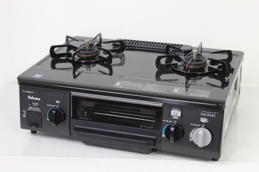 226) 15年製 Palomaパロマ ガステーブル LPガス KJ-333SB-1R 右強タイプ ブラック