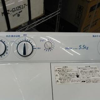 未使用 ハイアール 5.5kg ２槽式洗濯機　JW- W55E