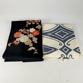 着物 【限定】リメイク 正絹 名古屋帯 お買い得大量2点セット ...