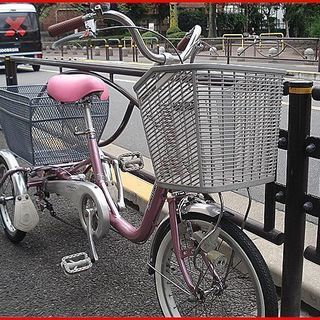 ★リサイクル(再生)自転車・中古自転車・ブリヂストン・三輪自転車・ギヤ無し・ピンク