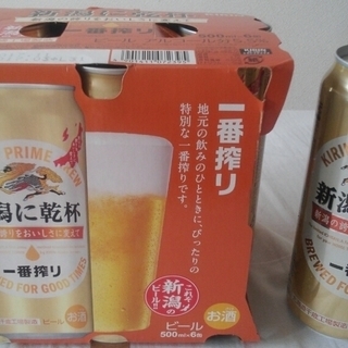 KIRIN一番搾りビール”新潟に乾杯”500ｍｌ6缶パック