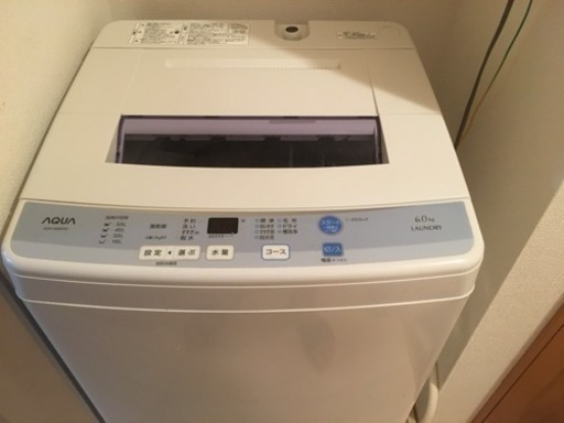 2016年式アクア AQWーS60D(W)6.0kg 全自動洗濯機