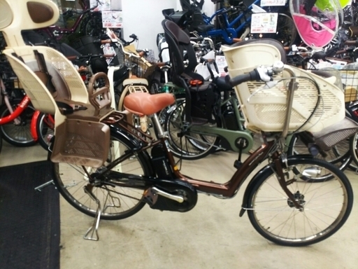 中古モデル入荷！！　電動アシスト自転車　YAMAHA　PAS　リトルモアリチウム　前後シート付き