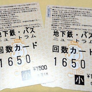 【送料込】大阪市営地下鉄・バス回数カード子供用2枚セット