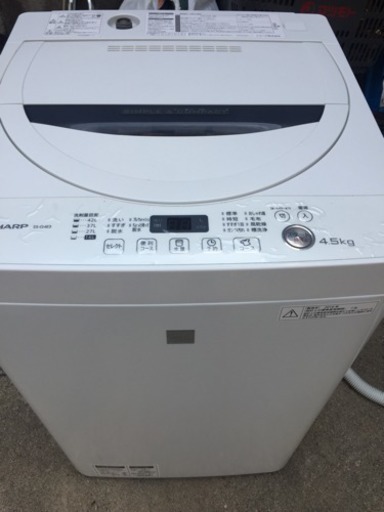 超美品 洗濯機 シャープ SHARP 16年製 4.5キロ ES-G4E3