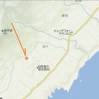 世界遺産　屋久島　高平岳の南側　　バス停から徒歩15分　天然村さんから歩いて5分　　500平米土地