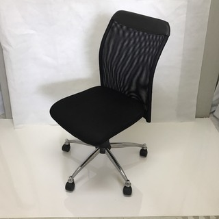 シンプルな椅子 メッシュ PCチェアー キャスター付き 黒 ブラ...
