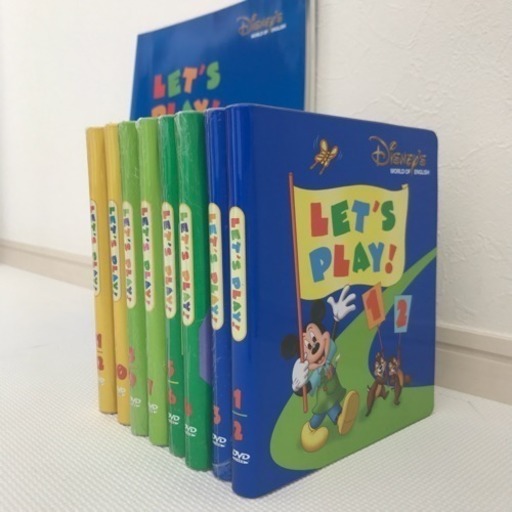 未開封多 美品 レッツプレイDVD 8枚 ガイドブック付 ディズニー英語システム
