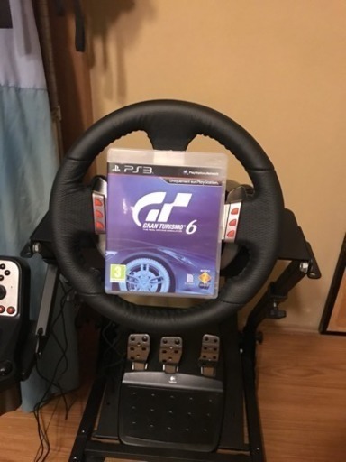 【カーレースゲームセット】ハンコン(ロジクールG27)+ホイールスタンド+GT6