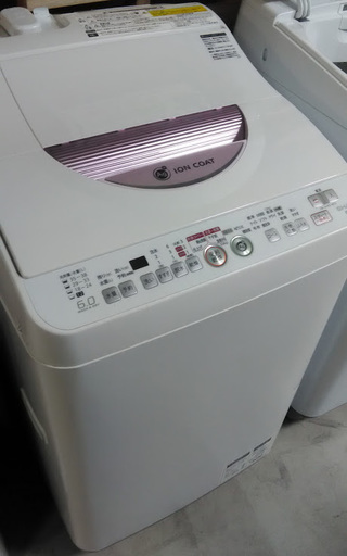 【期間限定30％OFF・全国送料無料・半年保証】洗濯乾燥機 2013年製 SHARP ES-TG60L-P 中古