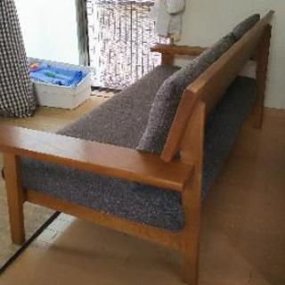 値下！3人掛ソファ 美品！飛騨家具 10年保証付