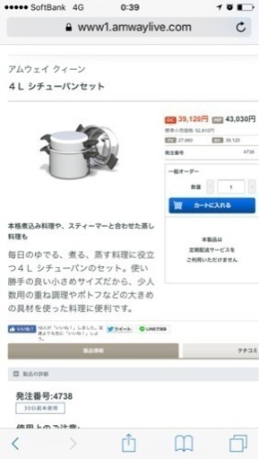 新品未開封 アムウェイ クイーン 4l シチューパン