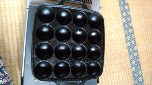 鉄板のたこ焼き器とガスコンロセットで