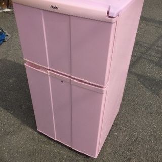冷蔵庫 ハイアール ピンク98㍑2ドア冷蔵庫