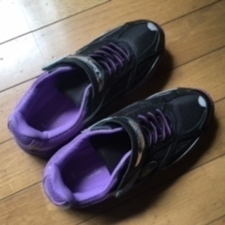 防水スニーカー　チャンピオン　紫　23.5cm　ジュニア