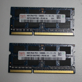hynix ノートPC用メモリ PC3-12800S 4GBX2...