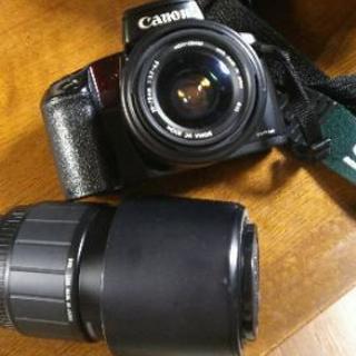 【要動作確認】フィルムカメラ 望遠 レンズ付 CANON EOS100