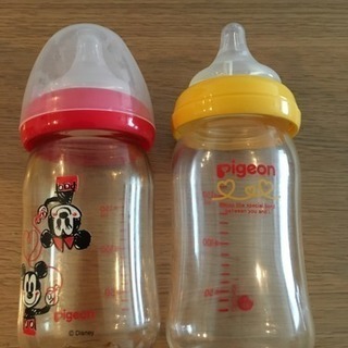 哺乳瓶  プラスチックとガラスセット