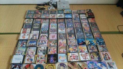 年末年始限定値下げ【動作確認済み】セガサターン 本体 おまけソフト９０枚