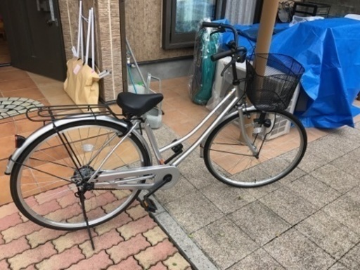 27インチ　籠付きママチャリ　中古美品