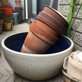 素焼き 植木鉢 水瓶