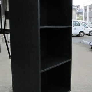 800円　きれい 定番カラーボックス 収納3段BOX　黒