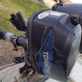 ﾄｰﾊﾂTOUHATSU船外機１５馬力と５馬力２機付き‼和船☺和船引き取りが条件です⁉