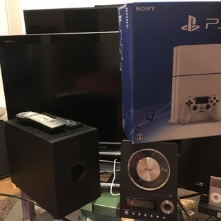 超破壊価格 ps4 本体（ソフト GTA5付）＋32型液晶テレビ＋コンポ