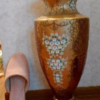 大花瓶（つぼ？）海外ガラス製
