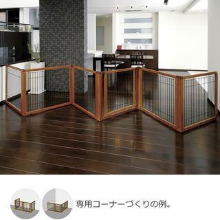 リッチェル ペット用 木製3WAYサークル 6面90H ブラウン＋サークル トレー ＋ 屋根面２セット