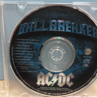 CDのみです(= =)/　AC/DC「ボール・ブレイカー」 国内初回盤